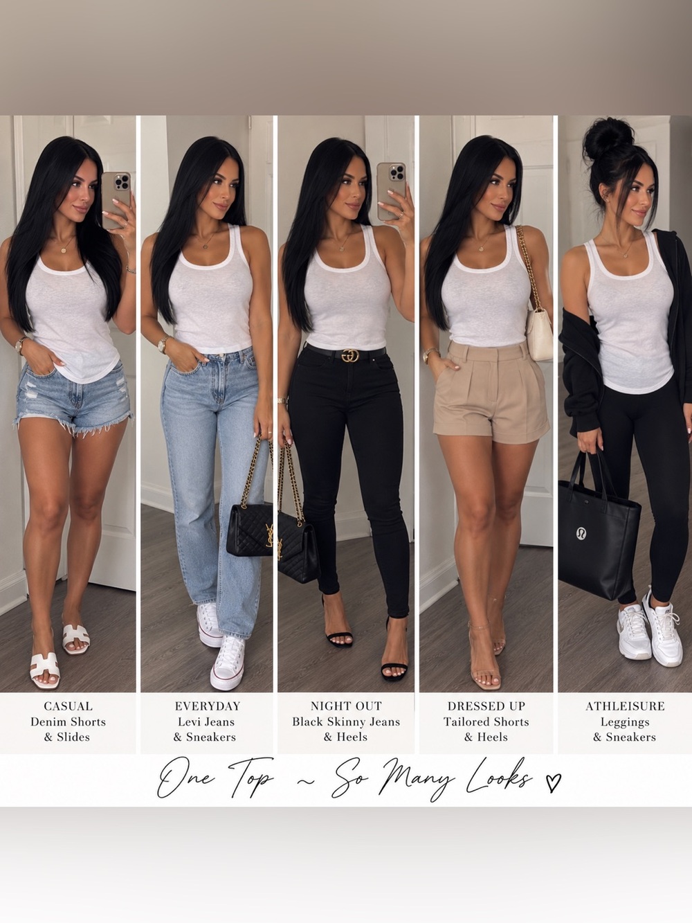 White Scoop Neck Ribbed Tank Top – Size Large